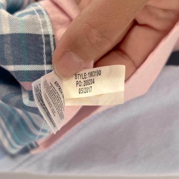 Vineyard Vines Slim Fit Tucker White Pink & Blue Plaid Button Down Shirt Large - Picture 12 of 13